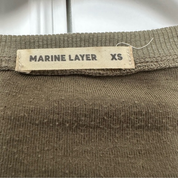 Marine Layer Double Knit Henley in Admiral Green Size XS - Picture 7 of 10